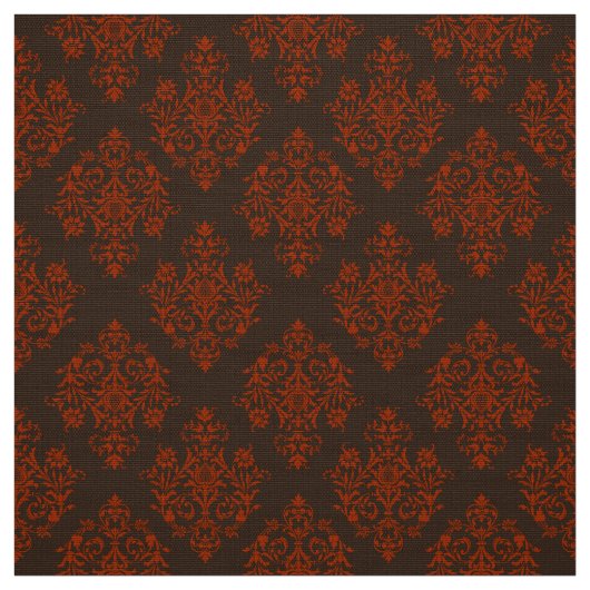 Orné baroque brun tissu damassé (Échantillon)