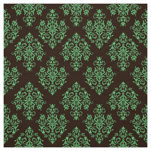 Orné baroque brun tissu damassé (Échantillon)