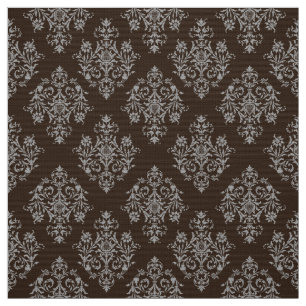Orné baroque brun tissu damassé