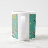 Orné de bronze Buck Turquoise papa Mug (Dos)