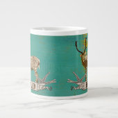 Orné de bronze Buck Turquoise papa Mug (Devant)