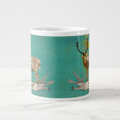 Orné de bronze Buck Turquoise papa Mug (Devant)