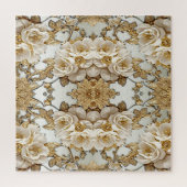 Orné d'or Fleurs blanches puzzle puzzle (Vertical)