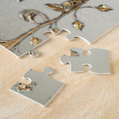 Orné d'or Fleurs blanches puzzle puzzle (Côté)