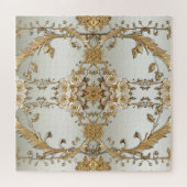 Orné d'or Fleurs blanches puzzle puzzle (Horizontal)