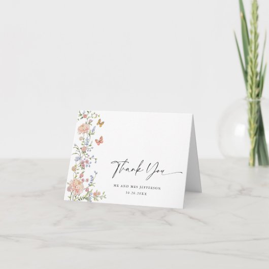 Orné Grace Pastel Blush Floral Mariage Merci (Devant)