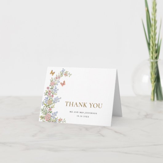 Orné Grace Pastel Blush Floral Mariage Merci (Devant)