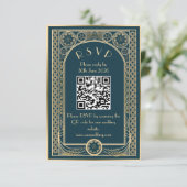 Orné Or - Carte d'enclos de mariage (Debout devant)