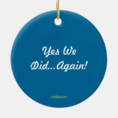 Ornement 2012 commémoratif de Noël d'Obama (Dos)