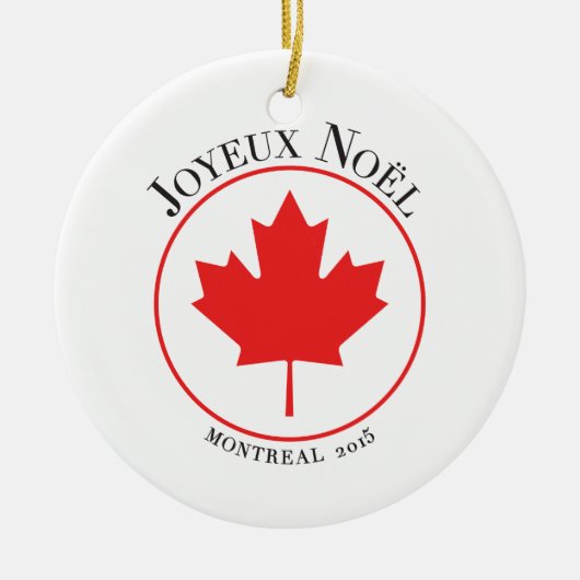 Ornement 2015 de Noël de Montréal (Devant)