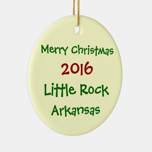 ORNEMENT 2016 DE JOYEUX NOËL DE LITTLE ROCK (Droite)