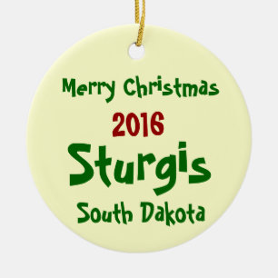 ORNEMENT 2016 de JOYEUX NOËL de Sturgis le Dakota