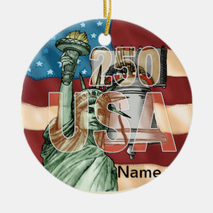 Ornement 250e anniversaire Liberté USA
