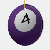 ORNEMENT 4 (QUATRE) DE BILLARD/DE NOËL BOULE DE (Gauche)