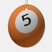 ORNEMENT 5 (CINQ) DE BILLARD/DE NOËL BOULE DE (Gauche)