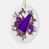 Ornement à face unique de qualité violette et or (Droite)