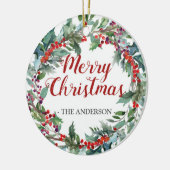 Ornement à feuillage persistant de photo de (Gauche)