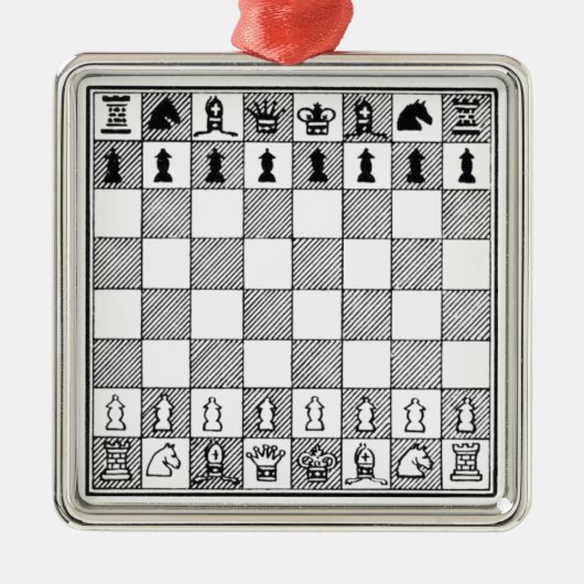 Ornement à thème Black & White Chess (Devant)