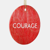 Ornement abstrait de COURAGE de rouge (Droite)