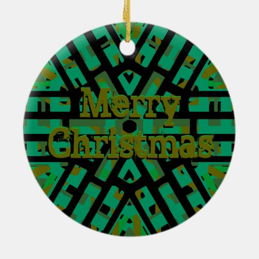 Ornement Abstrait noir, vert et or (Dos)