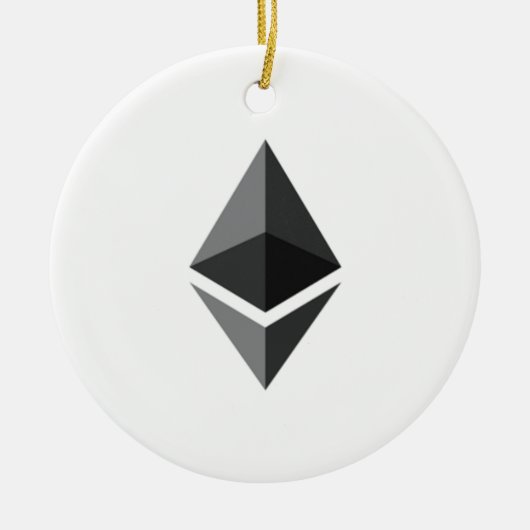 Ornement accrochant rond d'Ethereum (Devant)