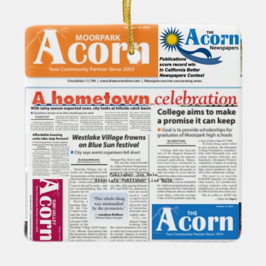 Ornement Acorn Les Deux Côtés Différents (Devant)