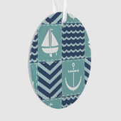 Ornement acrylique à courtepointe nautique (devant)