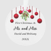 Ornement acrylique à nouveau marié Mistletoe (devant)