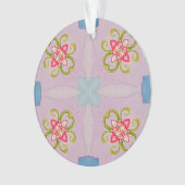 Ornement acrylique Abstrait de la croix florale (devant)