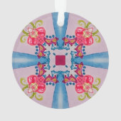 Ornement acrylique Abstrait de la croix florale (dos)