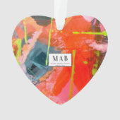 Ornement acrylique avec art abstrait original (dos)