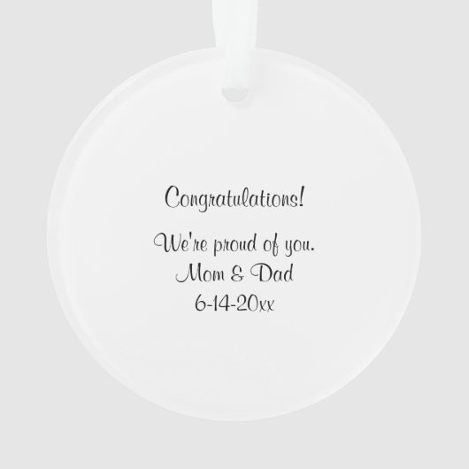 Ornement acrylique Casquette blanc (dos)