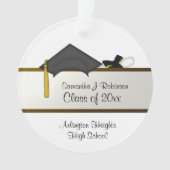 Ornement acrylique Casquette noir (devant)