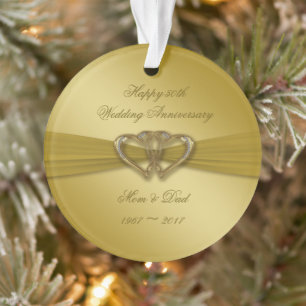 Ornement acrylique classique 50e anniversaire