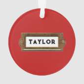 Ornement acrylique collectif de Noël de volleyball (dos)