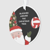 Ornement acrylique collectif de Noël de volleyball (devant)