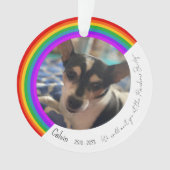 Ornement acrylique commémoratif pour animaux (devant)