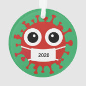 Ornement Acrylique Coronavirus Masqué (dos)