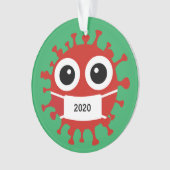 Ornement Acrylique Coronavirus Masqué (devant)