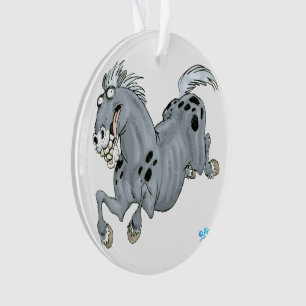 Ornement acrylique Crazy Cartoon Horse