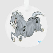 Ornement acrylique Crazy Cartoon Horse (dos)