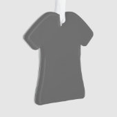Ornement acrylique de chemise grise (devant)