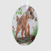 Ornement acrylique de chèvre de bébé (devant)