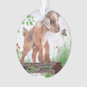 Ornement acrylique de chèvre de bébé (devant)