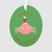 Ornement acrylique de crabe de Noël (devant)