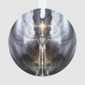 Ornement acrylique de Croix de l'aile céleste (dos)
