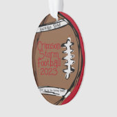 Ornement acrylique de football personnalisé (devant)