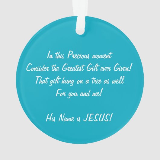 Ornement acrylique de la couronne de vie (dos)