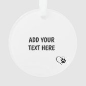 Ornement acrylique de l'aquarelle de Poméranie (dos)