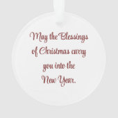 Ornement acrylique de l'arbre de Noël (dos)